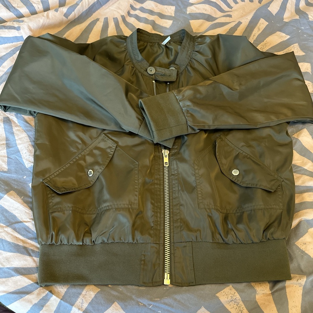 Olive Green Bomber Jacket
